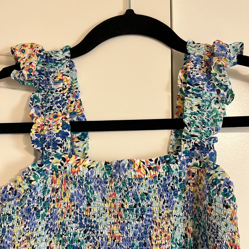Multi Colored Floral Smocked Midi Dress! - Picture 5 of 11